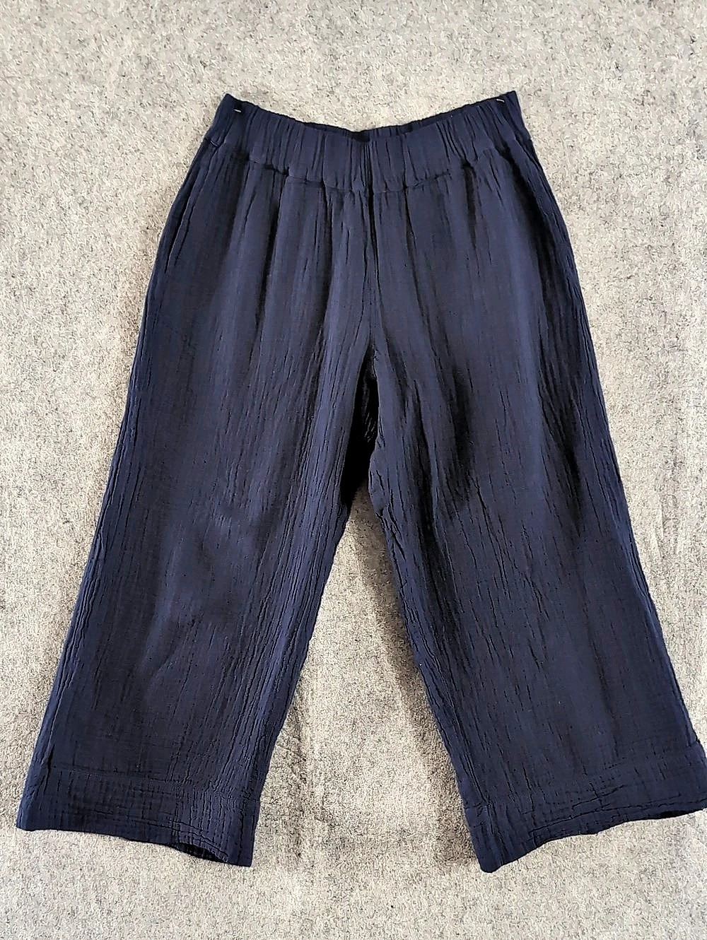 Shannon Passero Reyana Crop Pant Wide Leg Pants in Blue Size Small NWT
